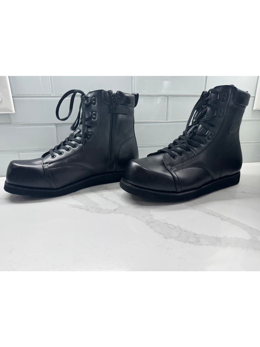 Mt. Emey Genuine Leather Black Boots Men's Size 15 Extra Wide - NIB